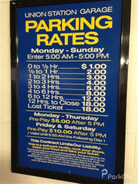 union station parking garage rates